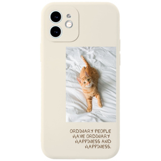 Ốp lưng trắng sữa mềm dẻo bé mèo ngơ ngác cho iPhone 14 13 12 11 Pro Max SE 2020 X XR XS 8 7 ip 6S 6 Plus e1555