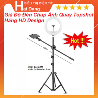 Giá Đỡ Điện Thoại, Chụp Ảnh, Review Sản Phẩm, Quay Video Topshot, Có Đèn - Chắc Chắn - Tiện Lợi - Chính Hãng HD Design