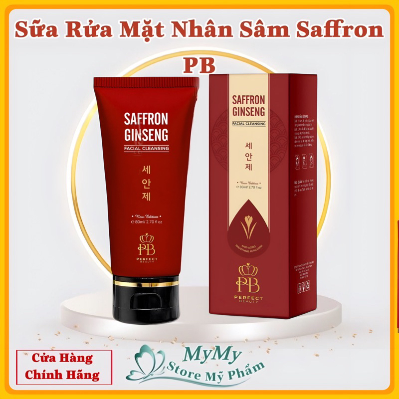 sữa rửa mặt nhân sâm saffron PB