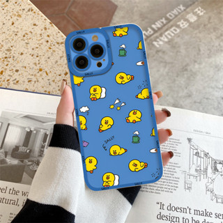 Ốp Iphone cạnh vuông Vịt lười SALLY siêu cute cho iphone 6/7/8Plus X XS xr xsmax 11/12/13/14pro promax sv09