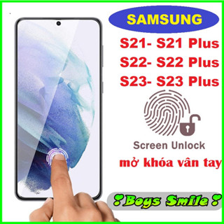 Cường lực Full màn nhận mở khóa vân tay cho SamSung Galaxy S21 S21+ S22 S22+ S23 S23+ (100% nhận mở khóa vân tay)