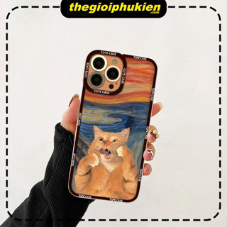 Ốp lưng iphone mèo lè lưỡi cạnh vuông lỗ camera 7 8 Plus 6 6s Plus 11 13 12 14 Pro MAX XR X XS MAX- sv2029