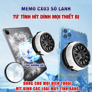 Quạt tản nhiệt điện thoại Memo CX03 sò lạnh từ tính led RGB hỗ trợ sạc không dây - Quạt tản nhiệt máy tính bảng CX03