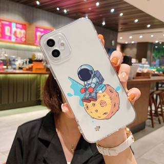Ốp vuông iphone phi hành gia cute 14 Pro max 6 6s Plus 7P 8P 11 Pro Prm X Xs max 12 Pro 12 Prm 13 u796