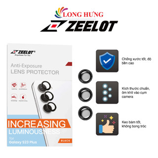 Dán Camera cường lực viền màu chống va đập Zeelot Titanium Alloy Lens Protector S23/S23 Plus - Hàng chính hãng