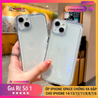 Ốp iPhone Space Chống Sốc, Ốp Dẻo Trong Suốt, Dày Dặn Cho iP 6/6S, 7P/8P, X/Xsmax, 11/12/13/14 Pro/Promax/Mini...