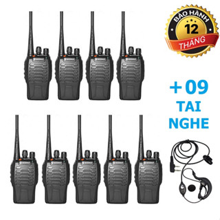 Bộ 9 Máy Bộ Đàm Motorola GP668 Nhỏ gọn, Loa to, giá rẻ, độ bền cực cao, cự ly liên lạc ~1Km