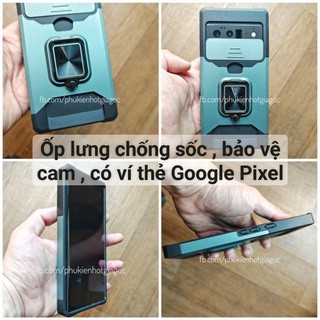 Ốp lưng chống sốc , case bảo vệ cam sau , có ví đựng thẻ , ring Google Pixel 5a / Pixel 6 Pro / Pixel 6