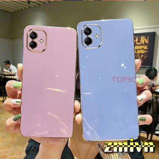 Ốp lưng viền xi mạ vàng sang trọng Samsung A04 A04S A04E A24 A34 A54 A14 Thiết kế khung vuông