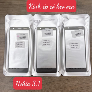 NOKIA 3.1 - KÍNH ÉP MÀN HÌNH CÓ KEO OCA NOKIA 3.1