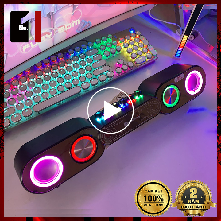 Loa Thanh Gaming Máy Tính Soundbar Bluetooth NewRixing NR-666 Led Rgb Loa Vi Tính Để Bàn Bass Lớn Âm Thanh Hay