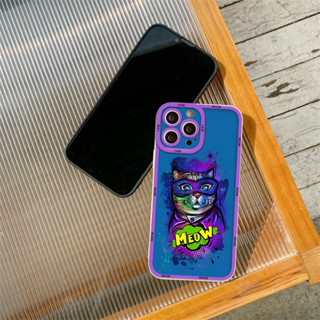 Ốp lưng Iphone cạnh vuông mèo ma mị độc đáo đẹp iphone 6/7/8Plus X XS xr xsmax 11/12/13/14pro prm sv35