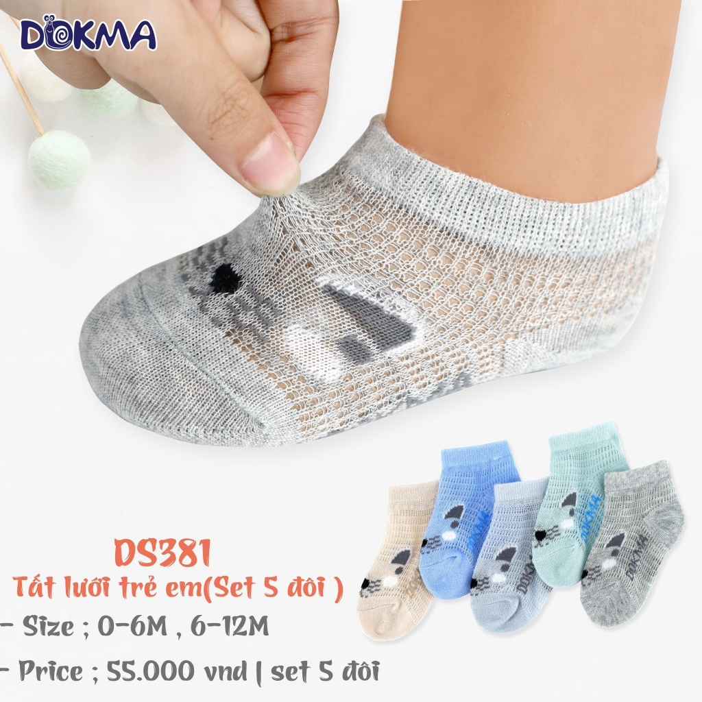 [DOKMA] Tất lưới trẻ em (set 5 đôi)