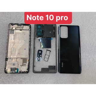 Vỏ Xiaomi Redmi Note 10 Pro - Ráp Máy Bao Gồm Xương, Benzen, Nắp Lưng Màu Đen (Full Set)