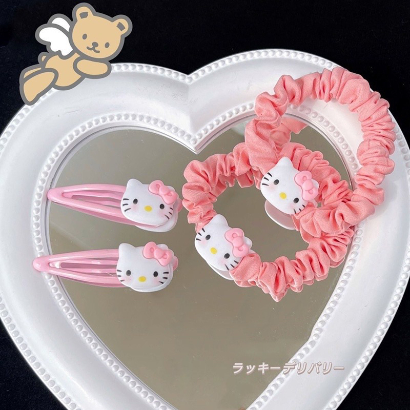 Kẹp tóc mái, cột tóc Hello Kitty