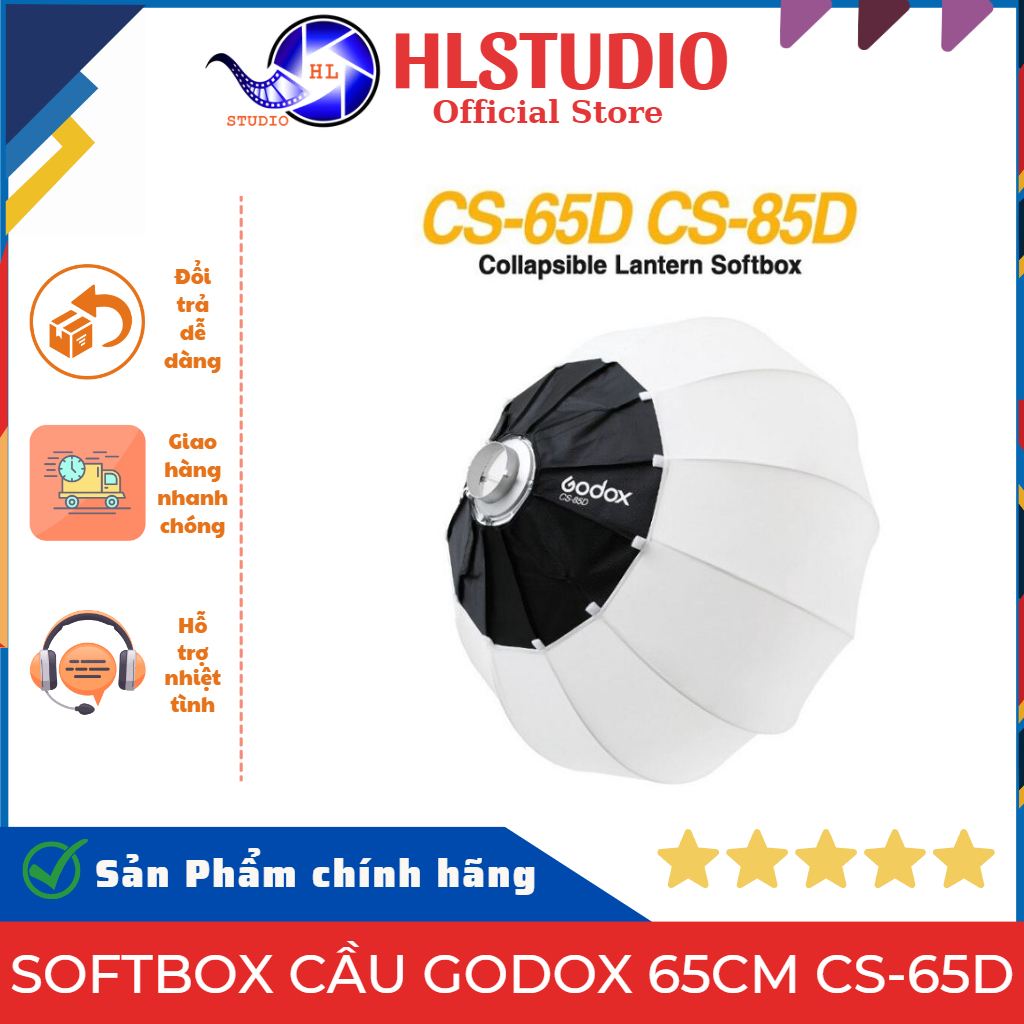 Softbox cầu Godox 65cm CS-65D HL Studio