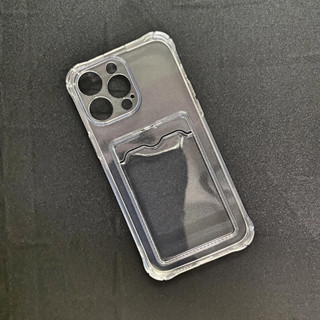 Ốp Lưng iPhone 13 Pro Max Dẻo Trong Suốt Có Khe Đựng Thẻ