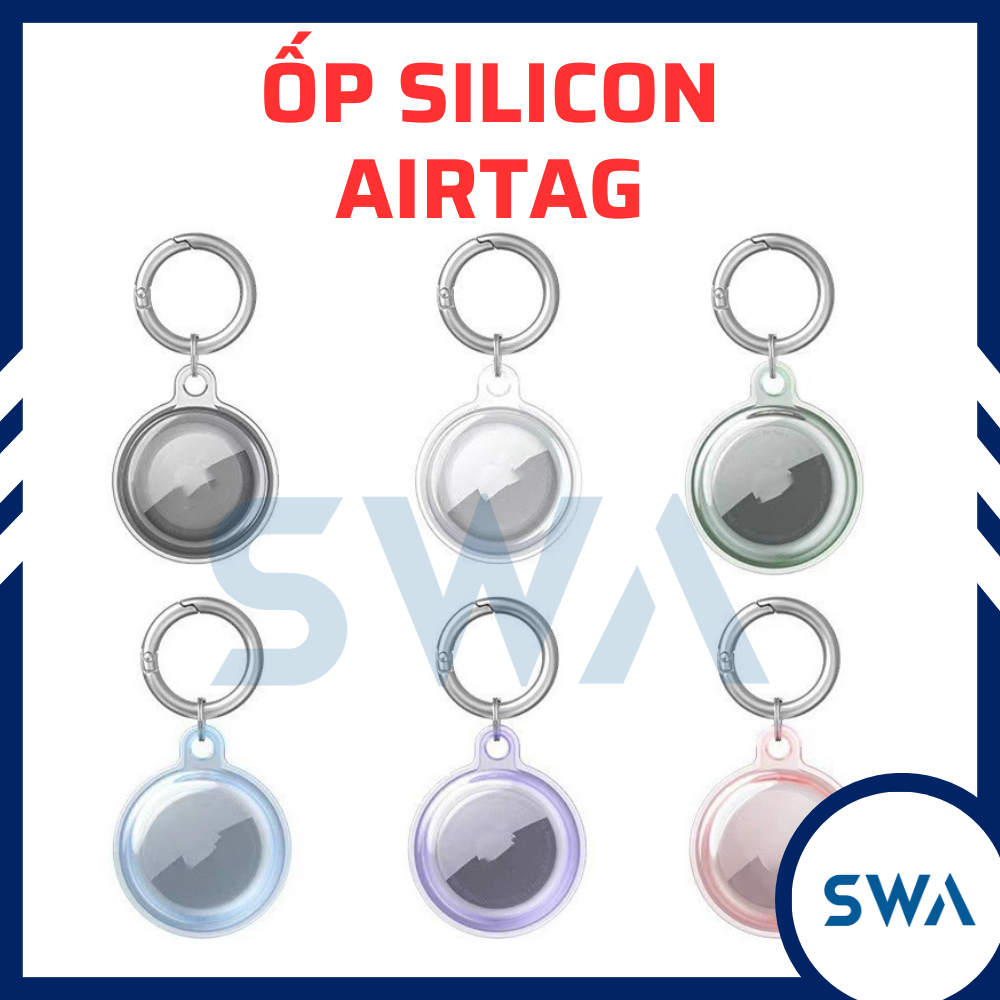 Ốp Silicon Airtag, Bao silicon trong suốt Airtag, Vỏ bảo vệ cho Airtag - SWASTORE ART01