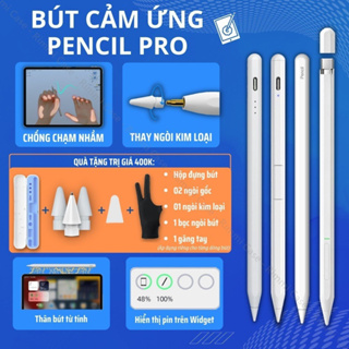 [Tặng ngòi KL] Bút cảm ứng Stylus Pen Pro chống chạm nhầm dành cho Tablet Táo, iPhone, Galaxy Tab - Hỗ trợ nét nghiêng