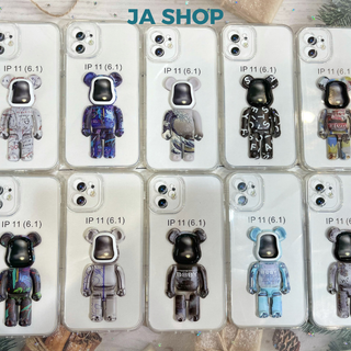 (4/4) Ốp Lưng Gấu Bearbrick Trong Suốt Chống Sốc Xinh Xắn, Sành Điệu JA SHOP