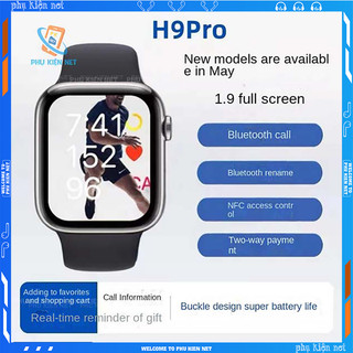 Đồng Hồ Thông Minh H9 Pro Seri 7 Đọc Tin Nhắn  Phiên Bản Thép Cao Cấp Có Lẫy Giữ Dây, 2 Nút Vật Lý, Pin Trâu