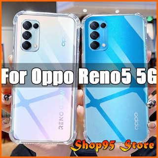 Ốp lưng chống va đập OPPO Reno 5 5G  dẻo trong suốt cao cấp bo 4 góc chống va đập
