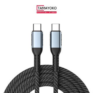 Dây Cáp Sạc Nhanh USB Type C to Type C 100W Tamayoko Dài 2M Dây Dù Siêu Bền Chuyên Sạc Laptop, Smartphone, Tablet