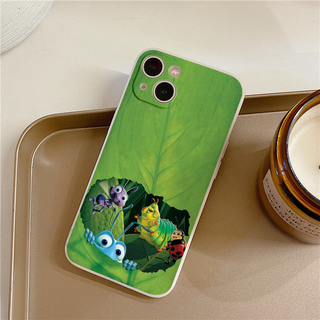 Ốp lưng Iphone côn trùng và lá xanh độc đáo cho iphone 6/7/8Plus X XS xr xsmax 11/12/13/14pro prm e5961