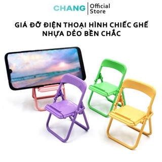 Giá Đỡ Điện Thoại Để Bàn Hình Ghế Đẩu Dễ Thương Có Thể Gấp Gọn