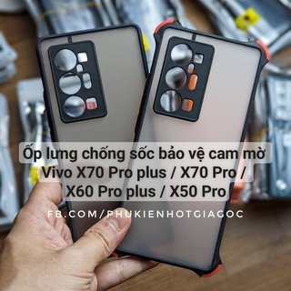 Ốp lưng TPU chống sốc bảo vệ cam lưng mờ Vivo X70 Pro Plus / X 70 Pro / X60 Pro + / X50 Pro