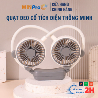 Quạt Đẹo Cổ Mini Thông Minh MINPRO Xoay 360 Độ USB Tích Điện Thiết Kế Thời Trang Nhiều Màu Sắc Siêu Tiện Lợi