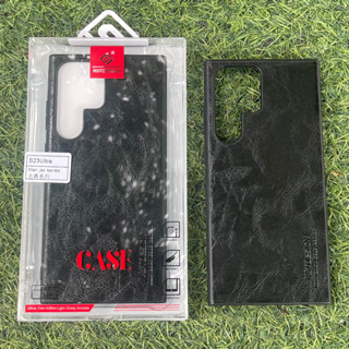 Ốp Lưng Samsung S23 Ultra Da Đen Trơn Bóng Cao Cấp KST Design