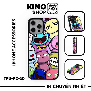 Ốp lưng iPhone KINOSHOP Drew viền dẻo đen silicon TPU chống ố vàng , chống va đập [ KN228 ]
