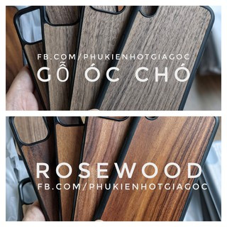 Ốp lưng gỗ thật óc chó , rosewood Case IP 13 Pro max / 12 Pro max / 12 / 12 Pro / Xs max / Xr viền TPU chống sốc