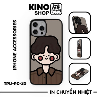 Ốp lưng iPhone KINOSHOP viền dẻo đen silicon TPU chống ố vàng , chống va đập [ KN408 ]