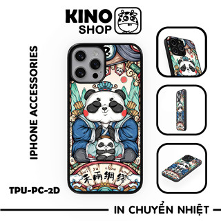 Ốp lưng iPhone KINOSHOP Panda gấu trúc viền dẻo đen silicon TPU chống ố vàng , chống va đập [ KN344 ]