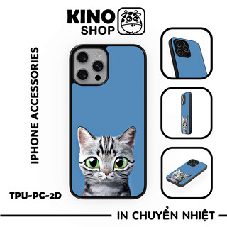 Ốp lưng iPhone KINOSHOP chó mèo viền dẻo đen silicon TPU chống ố vàng , chống va đập [ KN385 ]