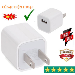 Củ Sạc Usb chân dẹt dùng Cho các dòng điện thoại , Hàng Chất Lượng