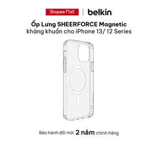 Ốp Lưng SHEERFORCE Magnetic Kháng Khuẩn Belkin cho iPhone 13/ 12 Series - Hàng chính hãng