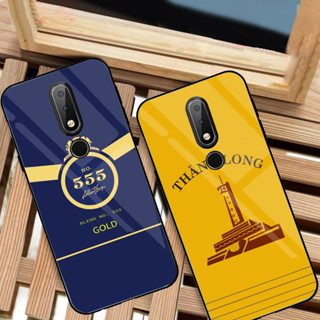 Ốp Lưng NOKIA 6.1 PLUS Mặt kính sáng bóng, cao cấp Họa tiết 555