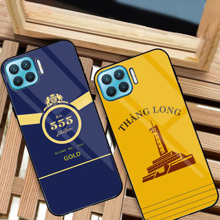 Ốp Lưng OPPO A73, A93 Mặt kính sáng bóng, cao cấp Họa tiết 555