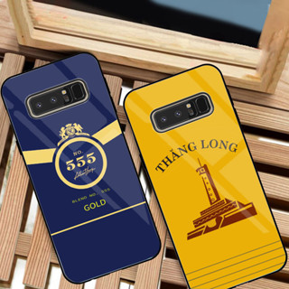 Ốp Lưng SAMSUNG GALAXY NOTE 8 Mặt kính sáng bóng, cao cấp Họa tiết 555