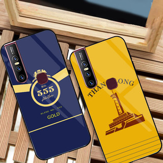Ốp Lưng VIVO V15  Mặt kính sáng bóng, cao cấp Họa tiết 555