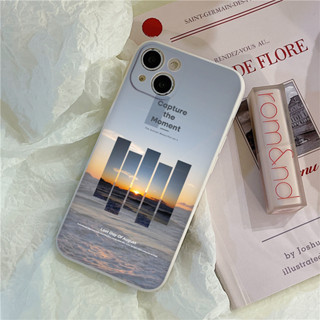 Ốp vuông iphone hoàng hôn bên bờ biển 14 Pro max 6 6s Plus 7P 8P 11 Pro Prm X Xs max 12 Pro 12 Prm 13 eh11