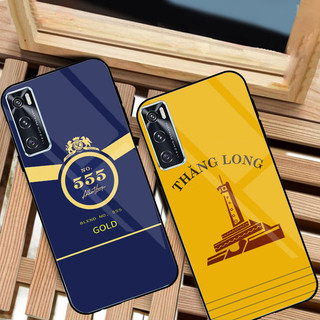 Ốp Lưng VIVO V20 SE Mặt kính sáng bóng, cao cấp Họa tiết 555