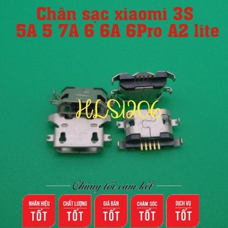 Chân sạc xiaomi 3S 5A 5 7A 6 6A 6Pro A2 lite