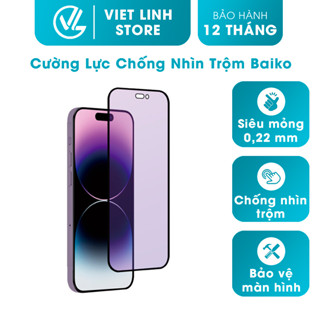 Cường lực chống nhìn trộm Baiko Ip 7Plus/8Plus/X/Xs Max/11 Pro Max/12 Pro Max/13/14/14promax