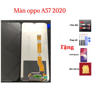 màn hình oppo A57 2020 zin tặng kèm bộ tô vít 6 món + keo dán màn + 1 kính cường lực + 1 mèo thần tài