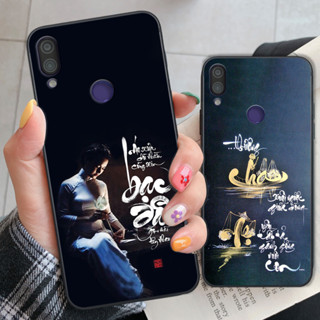 Ốp Xiaomi Redmi Note 7 in hình thư pháp Nhẫn, vạn sự bình an đẹp độc chất
