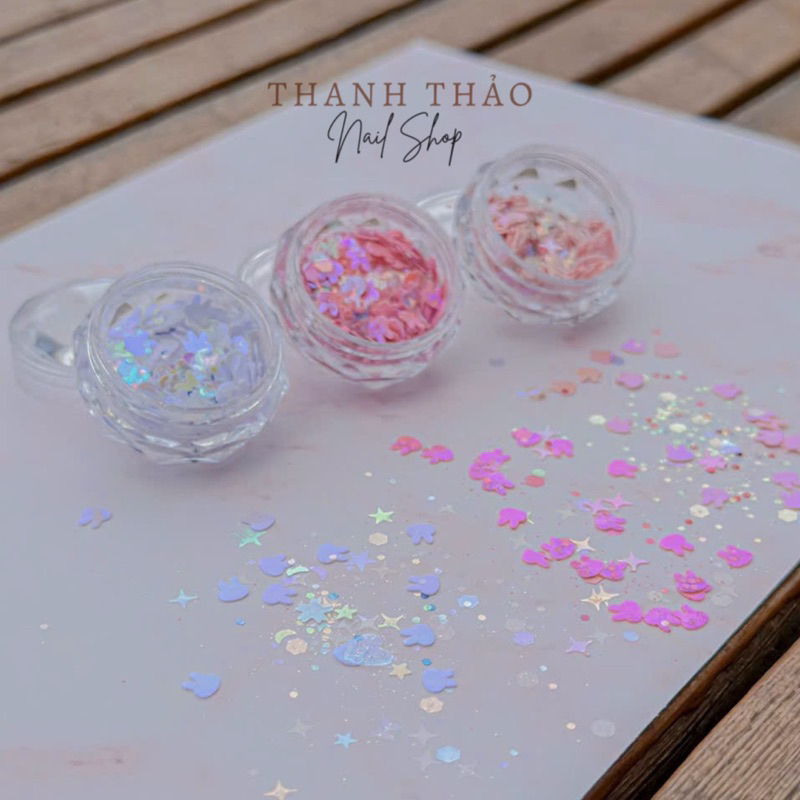 Nhũ thỏ mix ẩn móng
